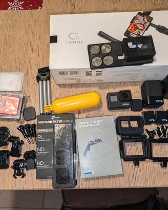 GoPro Hero 7+ filtri+ gymbal + accessori ecc