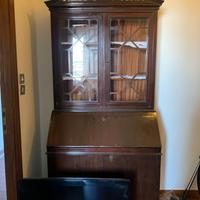 Credenza Vetrina scrittoio, Antica