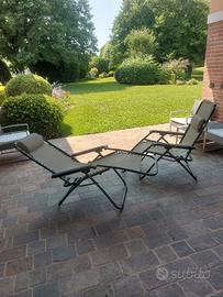 comode sedie a sdraio in metallo e plastica 