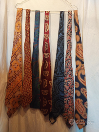 7 cravatte da collez."cashmere "anni60/70 seta/var