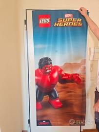 Lego Banner Red Hulk Marvel Supereroi DC 
