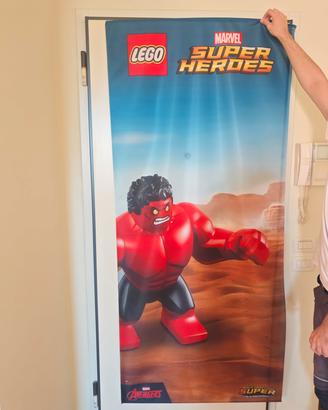Lego Banner Red Hulk Marvel Supereroi DC 