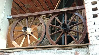 ruote carro in legno