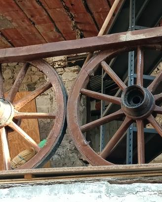 ruote carro in legno