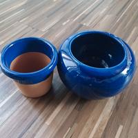 Vaso + porta vaso fiori vintage 