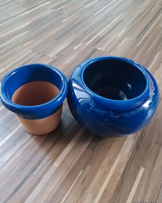 Vaso + porta vaso fiori vintage 