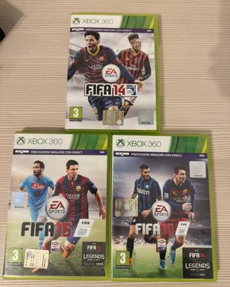 Lotto 3 Giochi FIFA 14, 15, 16  Xbox 360