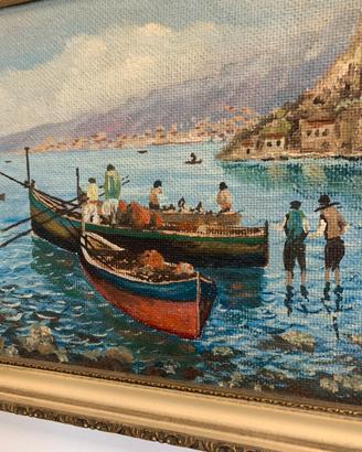 dipinto olio su tela con cornice