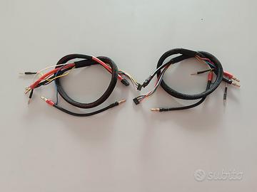 2 Cavi Ricarica Batteria LiPo per 2 Batterie 2S