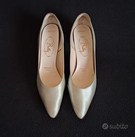 Décolleté vintage Bally in satin bianco n. 41