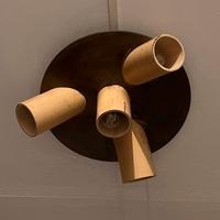 Lampadario artigianale legno e bambù