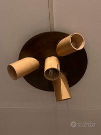 Lampadario artigianale legno e bambù