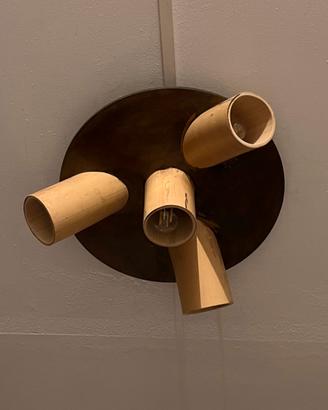 Lampadario artigianale legno e bambù