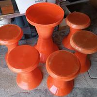  Sgabelli e Tavolo Diablo by GIGANPLAST Anni 70
