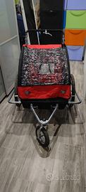 Carrello porta bambini per bici e traccking