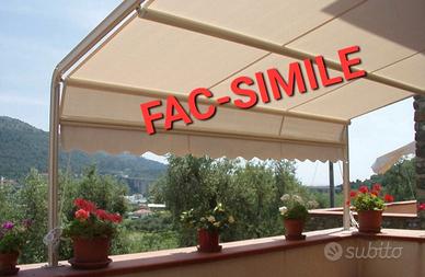 Tenda da sole a capanno con binari e rulli 