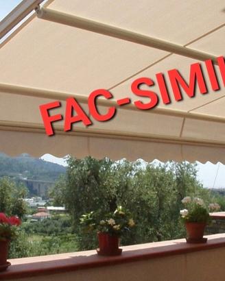 Tenda da sole a capanno con binari e rulli 