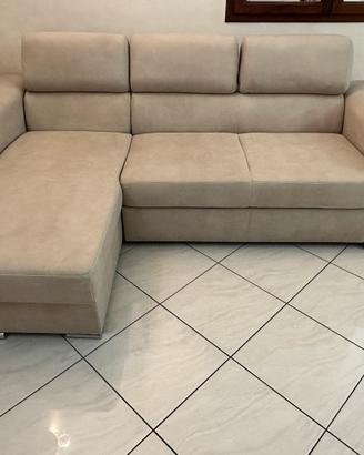 Divano/letto made in italy con chaise longue