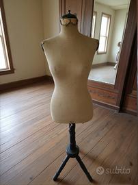 Manichino busto sartoriale donna fisso anni '50