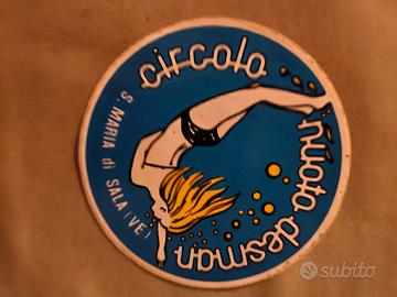 Adesivo vintage nuoto desman Venezia 
