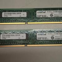 Banchi di RAM DDR3 da 4 GB 1600MHz Crucial