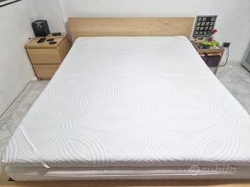 Letto Matrimoniale 160x200cm rete materasso topper