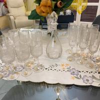 Servizio 28 Calici Cristallo 24% PbO + Decanter
