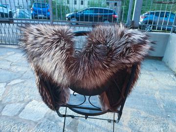 Collo / Stola in vera volpe argentata