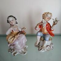 Coppia statuine porcellana stile Capodimonte