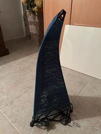 Lampada etnica con fili blu