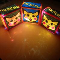 Lampada PIKACHU con tubetti plastica