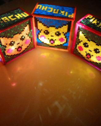 Lampada PIKACHU con tubetti plastica pissla