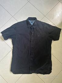 Camcia tommy hilfiger nera manica corta taglia L