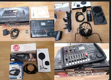 Sheda Audio Multitraccia Zoom R8, microfono, etc
