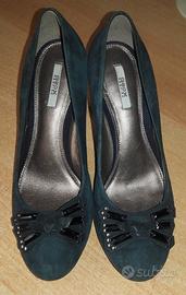 DECOLTE' DONNA GEOX ORIGINALI n. 36,5 Blu, Pelle