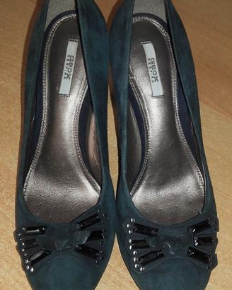 DECOLTE' DONNA GEOX ORIGINALI n. 36,5 Blu, Pelle