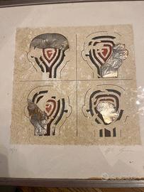 Litografia Angelo Cagnone con argento