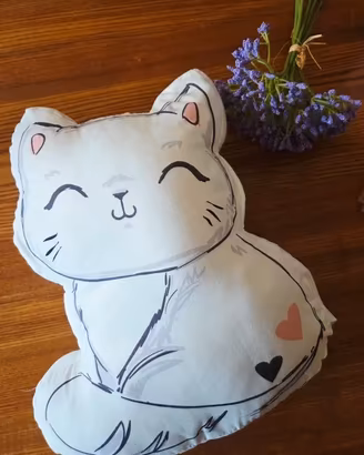Cuscino Bonprix BPC Gatto bianco