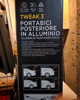 Portabici posteriore in alluminio