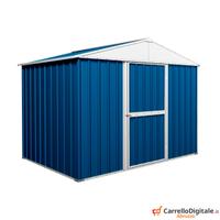 Capanno box esterno lamiera 360x175cm blu