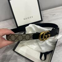 CINTURA GUCCI PELLE TESSUTO