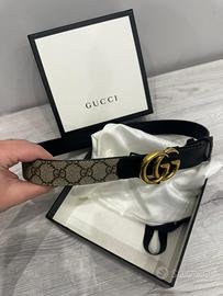 CINTURA GUCCI PELLE TESSUTO