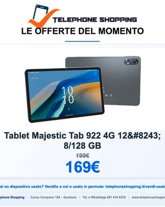 Tablet Majestic Tab 922 4G 8 gb ram 128