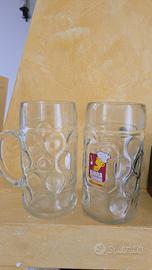 2 Boccali di birra in vetro