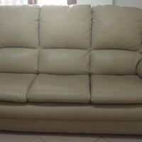 DIVANO PELLE 3 POSTI