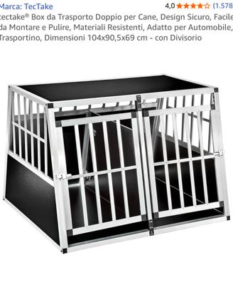 box trasporto cani XL doppio