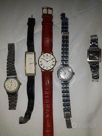 Set 5 orologi donna vintage non funzionanti