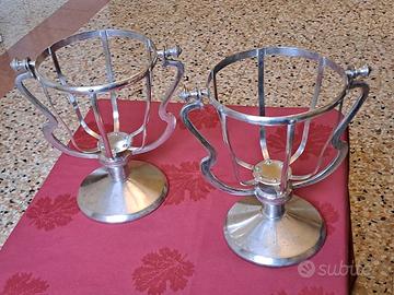 Portabottiglie alpacca argentato F.lli Calderoni