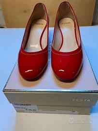 Decollete' rosse in vernice n.38