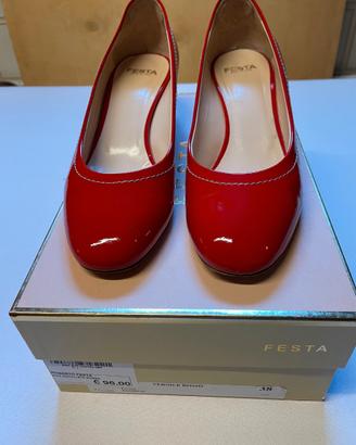 Decollete' rosse in vernice n.38